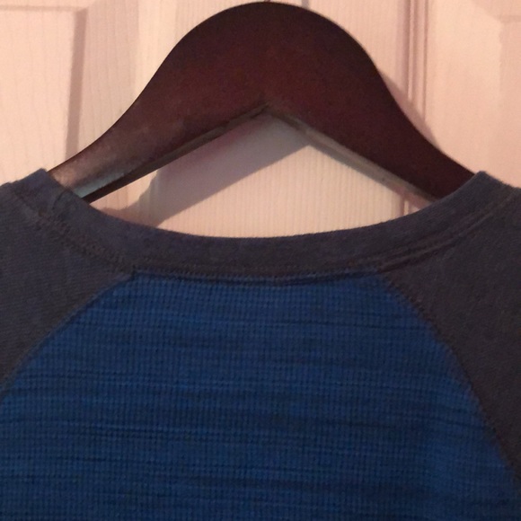 Urban Pipeline Maxflex Blue & Gray Long Sleeve Waffle Knit Shirt Mens Small S - Picture 14 of 15